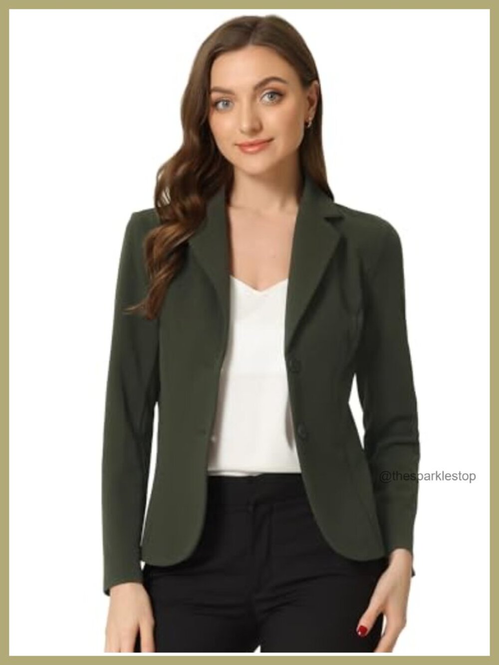 Allegra K Women's Work Office Blazer Stretch Long Sleeve Notch Collar Jacket